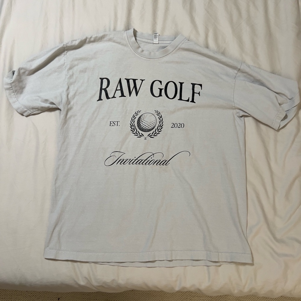 White Short Sleeve Tee with Print